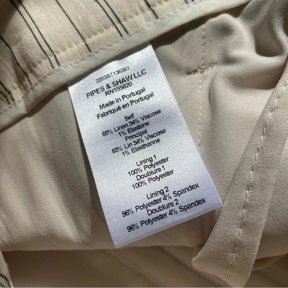 SET Veronica Beard SUIT Armada Blazer Jacket Dexter Trouser Pants Ecru Stripe 2 - Picture 11 of 12